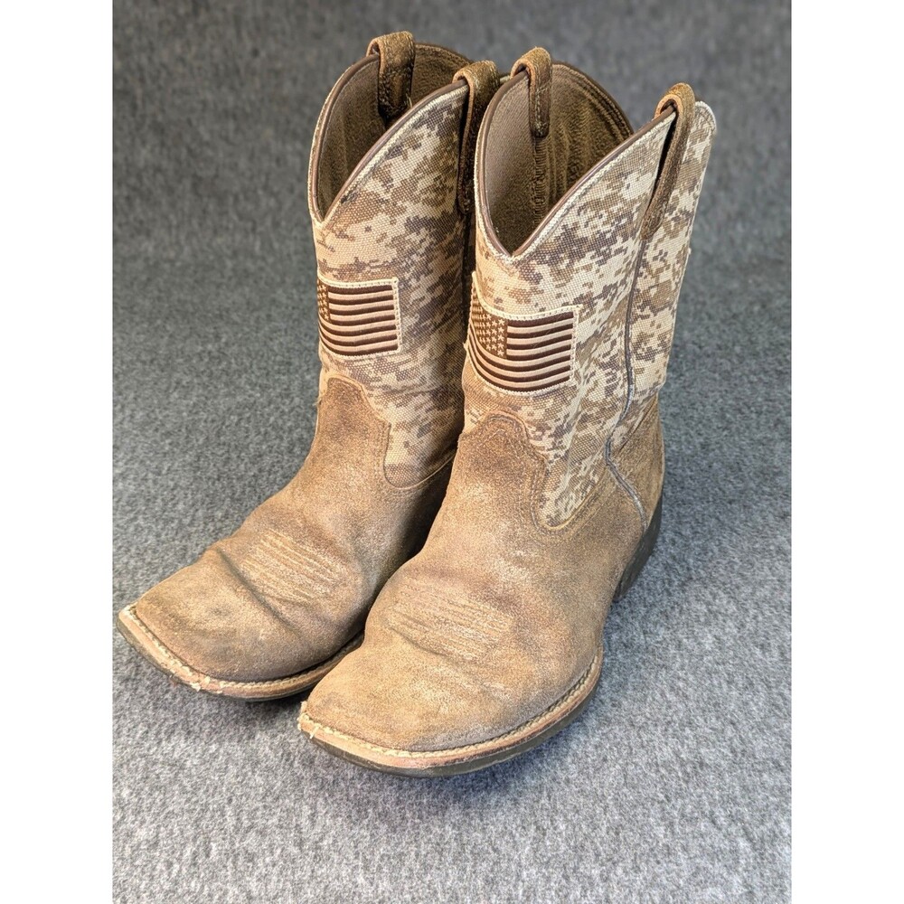 Ariat Sport Patriot 10019913 Youth 4.5 M Camo USA Flag Western Cowboy Boots